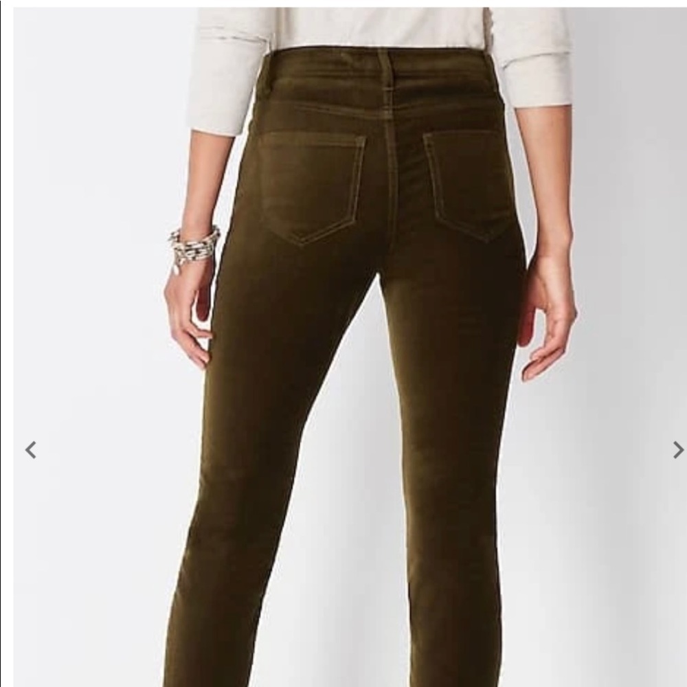 J.Jill Luxe Velveteen-stretch Pine Pants Jeans